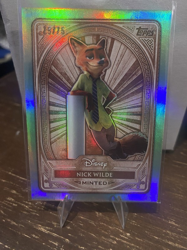 2025 Topps Mint Disney Nick Wilde #75/75 Green Foil Bronze BOOKEND Omega
