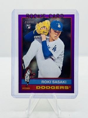 2025 Topps Heritage Roki Sasaki #224 Light Purple Border LA Dodgers RC NM-Better