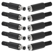 5Pcs Replacement Male Plug DC 5.5x2.1mm with 5Pcs Female Jack Solder Type Socket