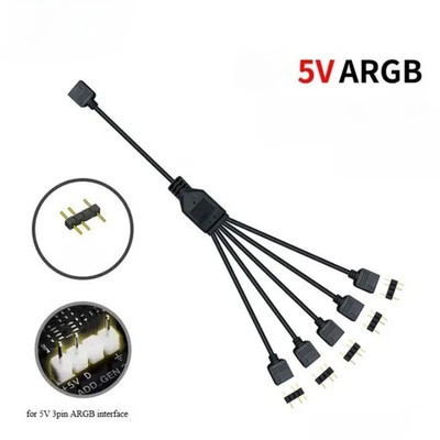 Computer Motherboard 5V Fan Splitter ARGB Expansion Cable Extension Adapter 3PIN
