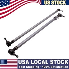 2 Pcs Front Steering Drag Link Track Tie Rod Bar For Land Rover Discovery