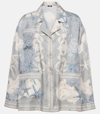 Versace Barocco Sea oversized silk twill shirt 1,820 Size 42