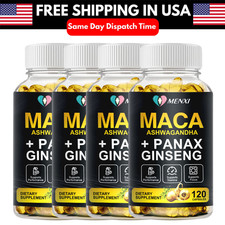 Organic Maca Root + Panax Ginseng 11400mg, Pe...