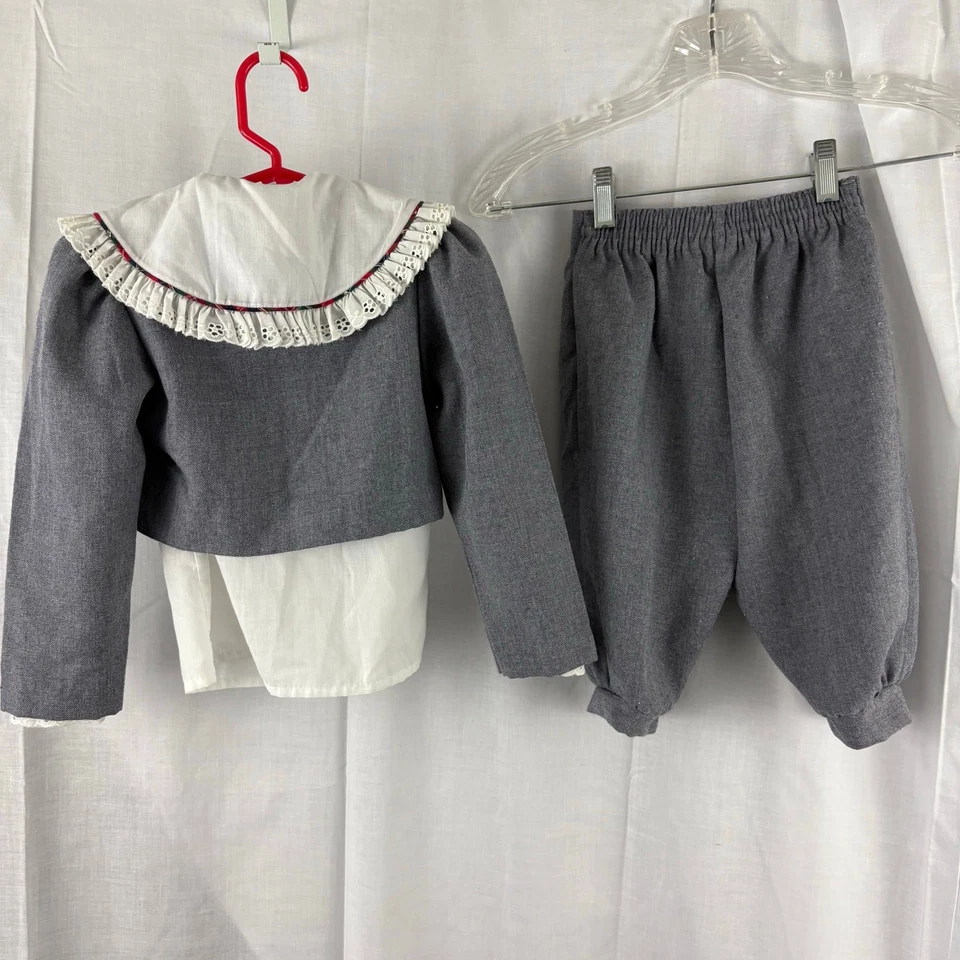 Peaches N Crema Vintage Niñas Pequeñas Pantalones Chaqueta Top Conjunto Conjunto Talla 4 EE. UU. Foto 3 de 4