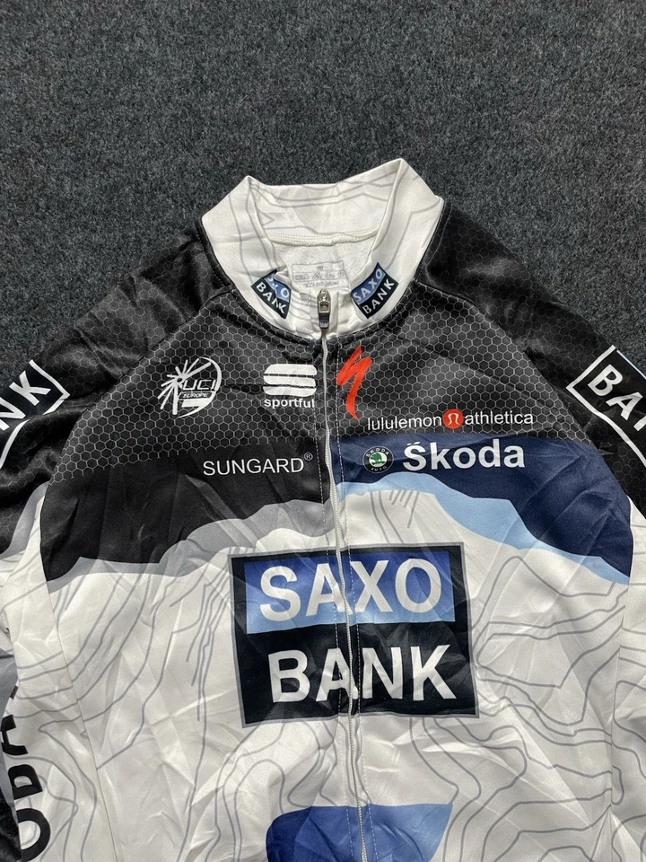 Camiseta deportiva de ciclismo SAXO BANK ORIGINAL MANGA COMPLETA TALLA M Foto 3 de 4