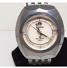  Excellent  RADO Balboa Aster V White Dial Date Automatic Men  s Watch Working