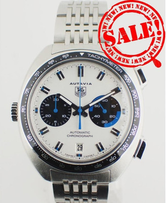 TAG Heuer Autavia Re-Edition CY2110 Cal 11 White Dial Chronograph Watch