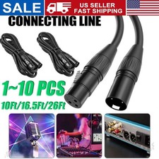 Premium XLR Male to Female All Sizes Microphone Cable Balanced 3 Pin Pro Grade