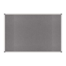 MAUL Pinnwand Textil 90 x 120 cm mit Aluminumrahmen Grau Pinnboard