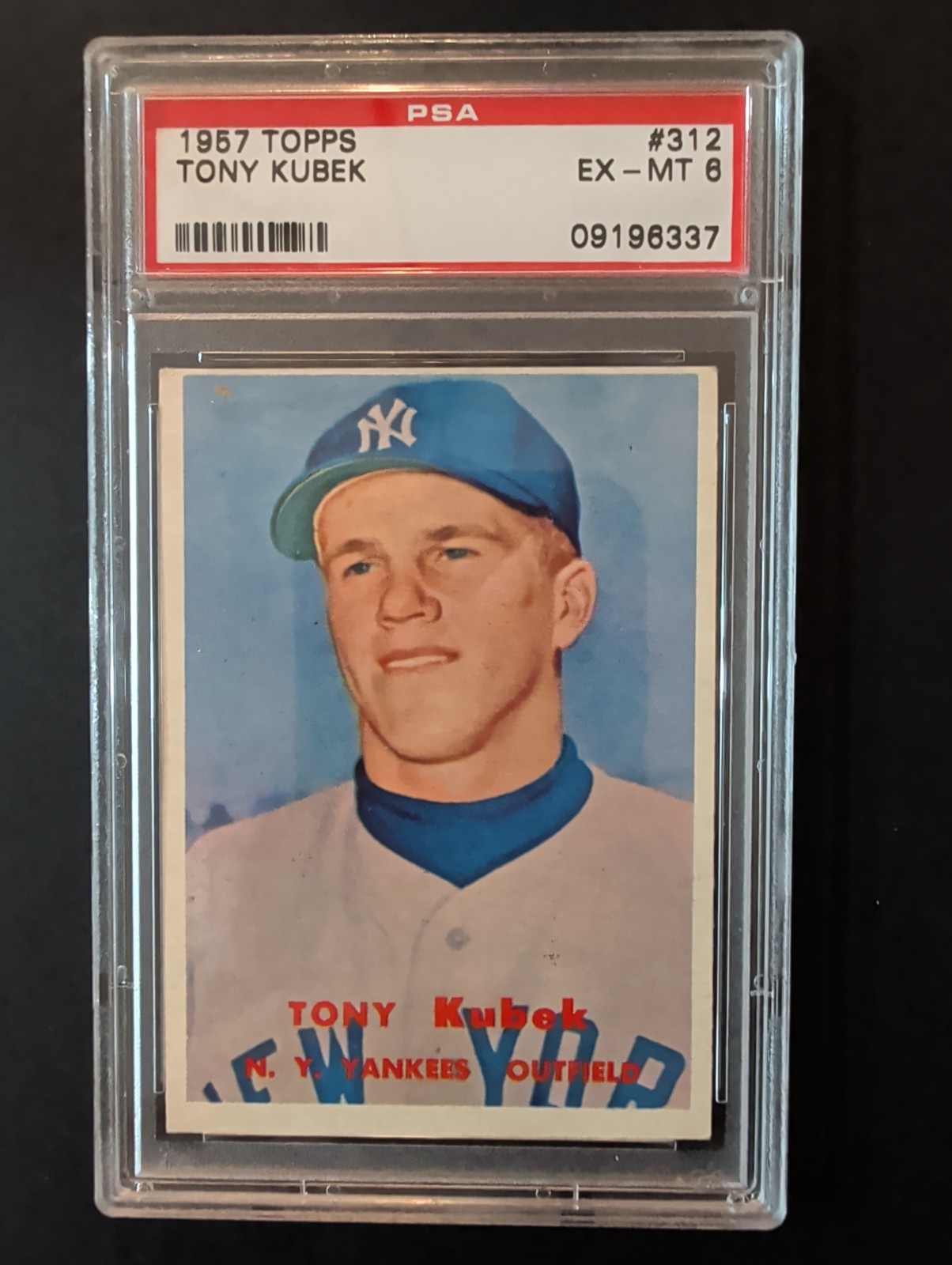 Vintage Baseball 1957 Topps- Scarce Series Tony Kubek #312 (RC) New York Yankees