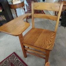 Antique All in One Solid Wooden Children’s School Desk w/ Shelf Mission Style