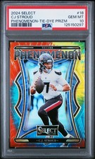 2024 CJ Stroud Select Phenomenon Tie-Dye Prizm # 18 /25 PSA 10 Gem Mint