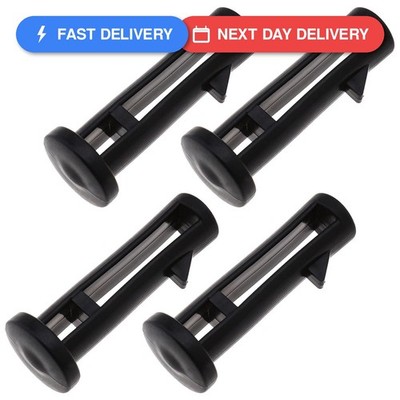 eMagTech 4x Rollmülleimerdeckel Scharnierstifte 60mmx15mm schwarz Kunststoff passend für...