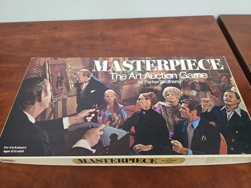 Masterpiece The Art Auction Game 1970 Parker Brothers Complete Vintage Excellent