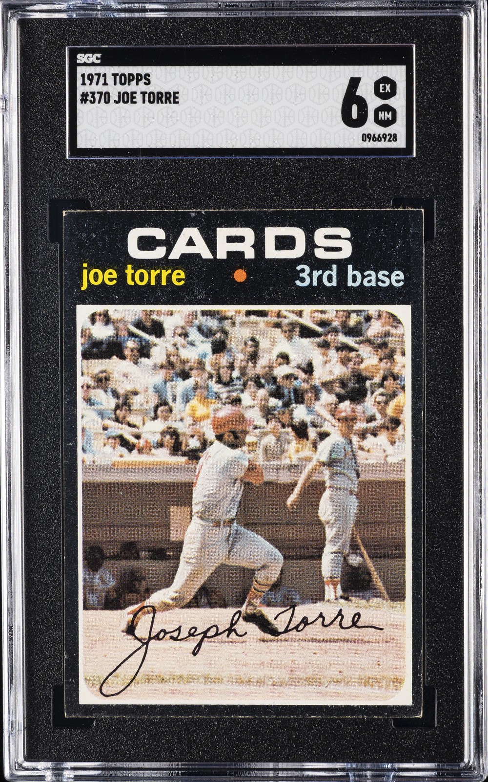 1971 TOPPS #370 JOE TORRE SGC 6