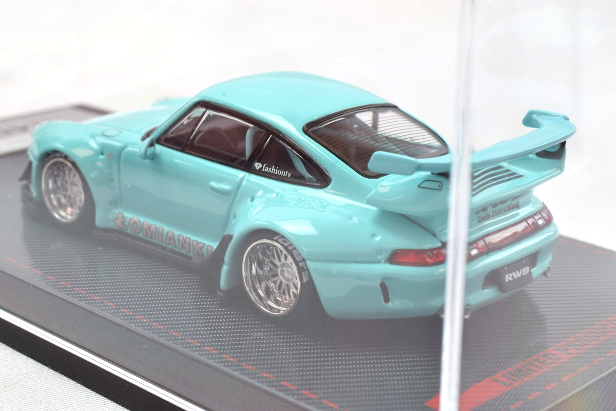 Ignition Model Blue Green Porsche RWB 993 911 1:64 Scale Diecast
