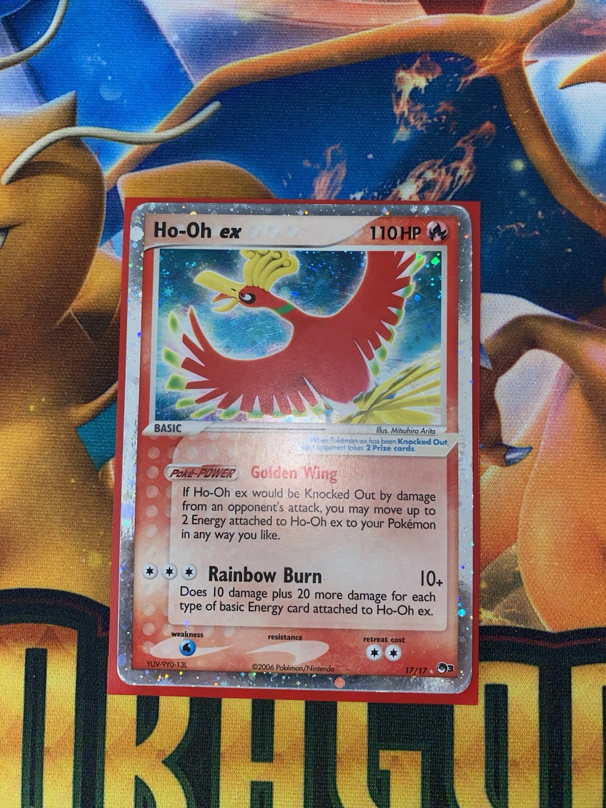 Pokémon Ho-Oh ex 17/17 Ultra Rare POP Series 3 Holo Bleed Error