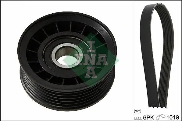 Kit cinghia trapezoidale multirighe 529 0232 10 INA per FORD GRAND C-MAX B-MAX