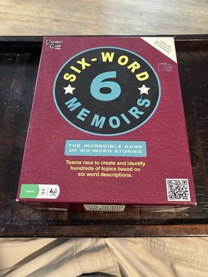 Six Word Memoirs Board Game 2011 University Games Pre Owned Complete