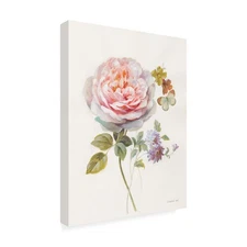 Outdoor Canvas Art - Danhui Nai 'Textile Floral III White' Wall Art for Outdo...