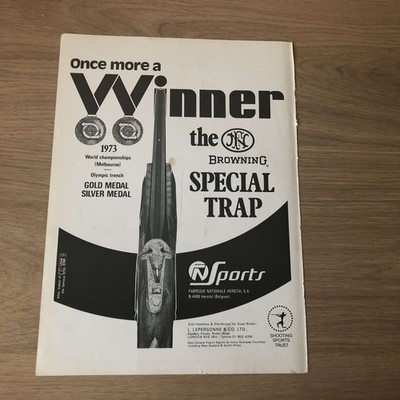 GUNS32 MAGAZINWERBUNG 12X9 THE FN-BROWNING SPECIAL TRAP MODEL