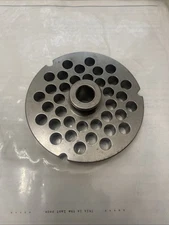 #32 Meat Grinder Plate, Hubbed, 15 mm Width, D2 Steel (3/8 Inch)