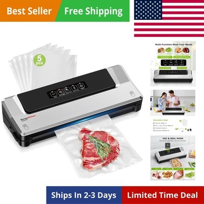 Vacuum Sealer Machine | Compact Food Sealer for Kitchen Storage & Meal Prep |...