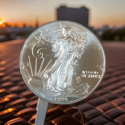 #ad 1998 SILVER EAGLE....THIS ONE OUTTA SQUEEZE YOUR LEMON TILL THE JUICE RUNS DOWN $96.80