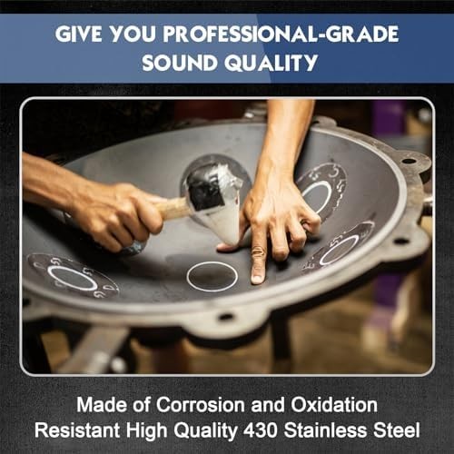 Steel Tongue Drum 15 Notes 14 Inch D-Key Panda Balmy Drum Percussion Instrument