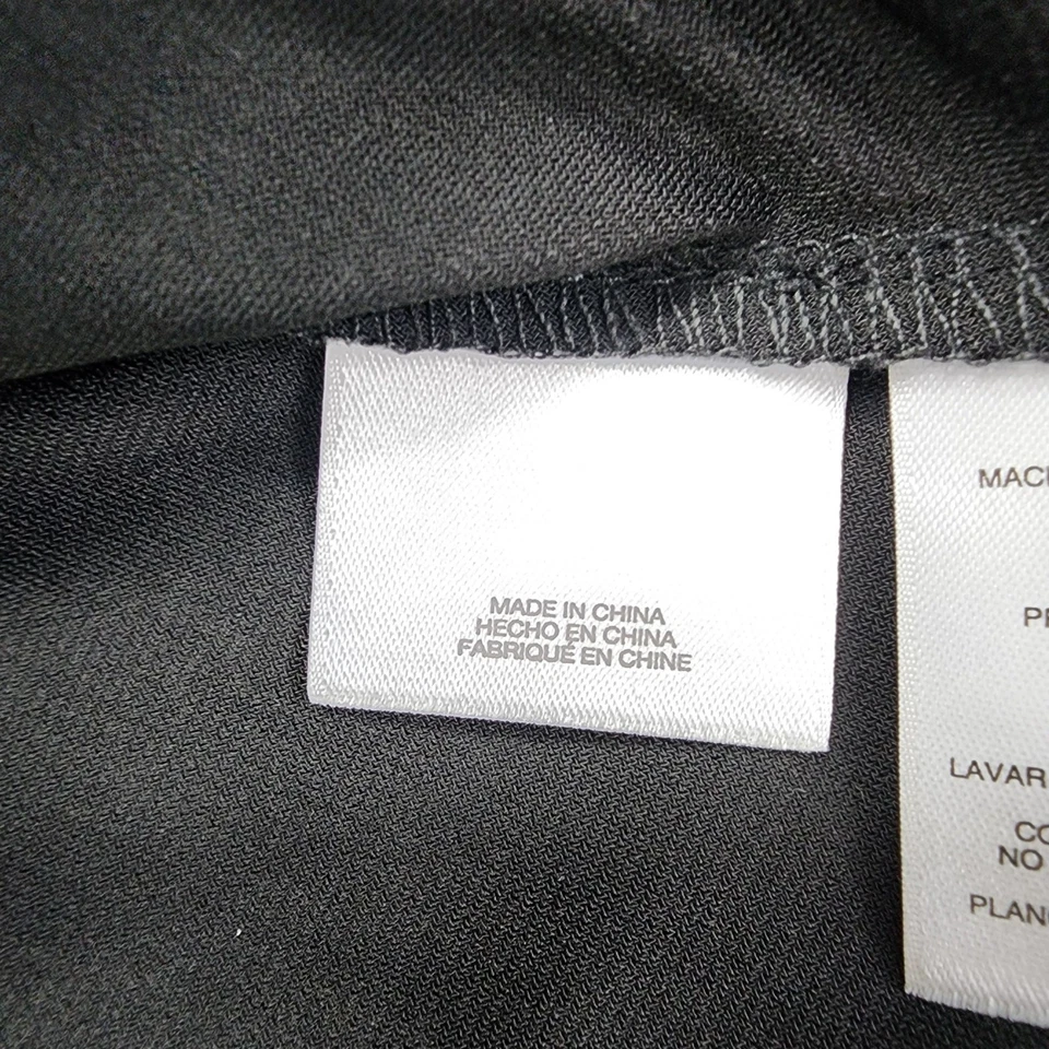 Anne Klein Top Mujer S Negro Pullover Cremallera Cuello Manga 3/4 Elastizado Bolsillo Oficina Foto 4 de 4