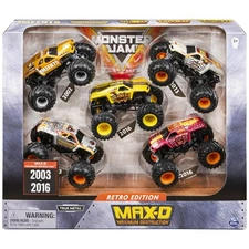 Monster Jam, Official Retro Edition Max-D 5-Pack - NEW