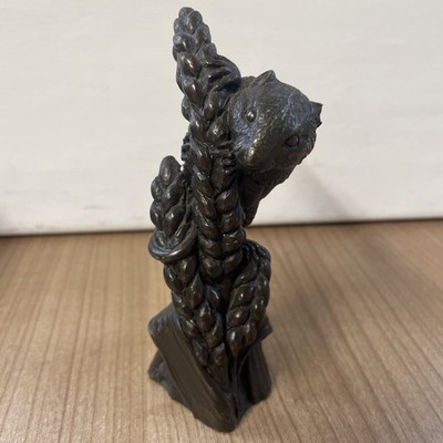 Bronze Harz Feldmaus auf Weizenstiel Skulptur Wildtiere Bauernhof Dekor Tier Stat