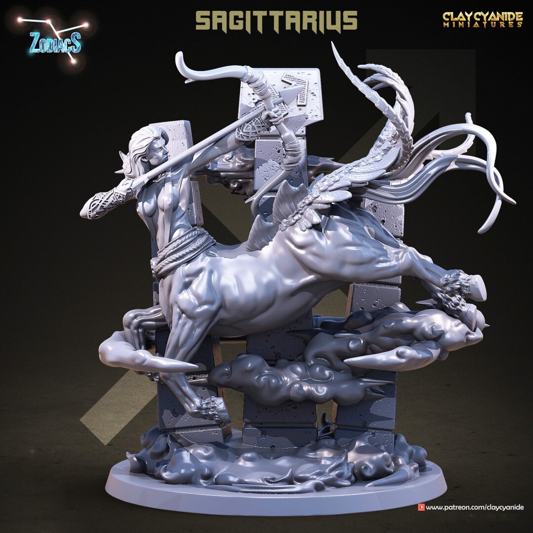 Sternzeichen Schütze Miniatur Astrologie Feuerzeichen für TTRPG wie D&D 5e