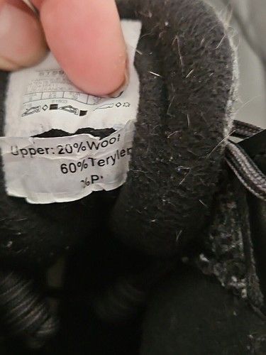 Womens Black Wool Sperry Duck Boots Lace Up Side Zip Size 8 - Picture 10 of 16