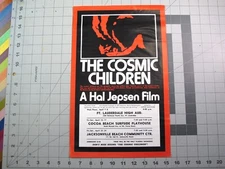vtg Surfing ephemera - 1970 The Cosmic Children Film Poster flyer Hal Jepsen