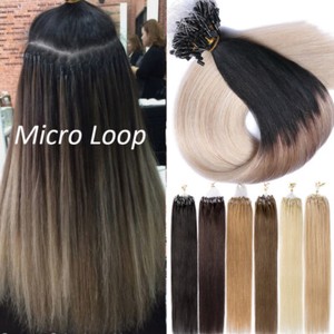 200s Thick Micro Loop Ring Easy Loop Human Hair Extension Full