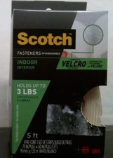 Scotch 96678 Indoor Fasteners 5 Foot Roll, White, FREE SHIPPING