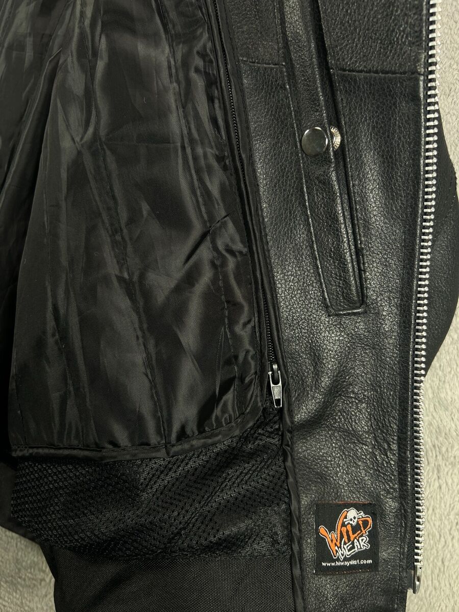 Wild Wear Vintage 90s Hiway Dist Leather Motorcycle Jacket Wild Wear Vintage 90s Hiway Dist Leather Motorcycle Jacket
