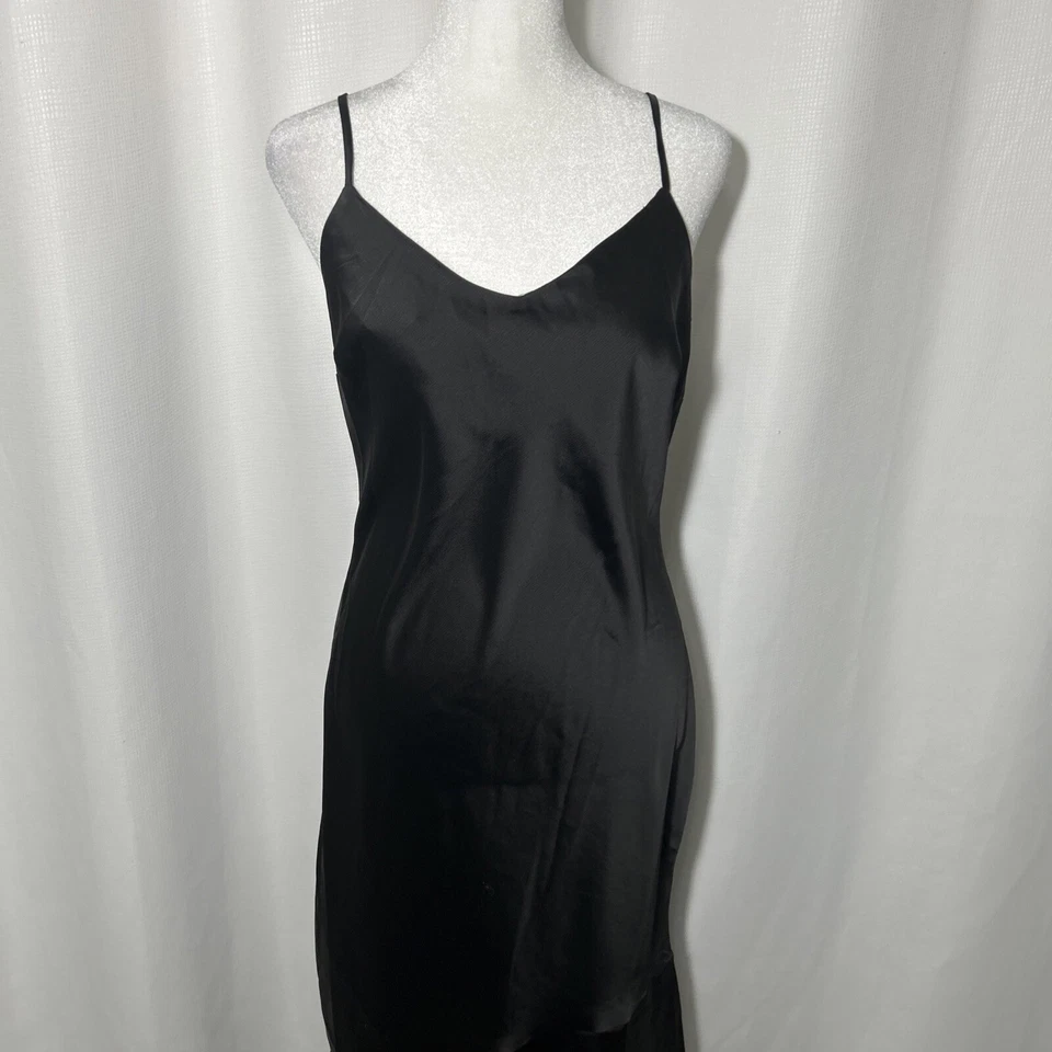 NUEVO CON ETIQUETAS Steve Madden Negro Lucielle Vestido Sin Mangas Mujer’s Mediano Volantes Sirena Tirantes Foto 2 de 4