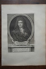 CLAUDE PERRAULT..... A Paris , Desrochers. Portrait. Original 18th century engraving. D