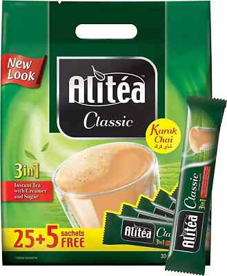 Alitea Classic 3 In 1 Instant Tea With Creamer And Sugar 30 Sticks free shipping