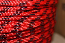 STOCK 20 MT. CIMA SCOTTA DRIZZA ø 6 Mm. ROSSA & NERA BARCA VELA CORDA NAUTICA