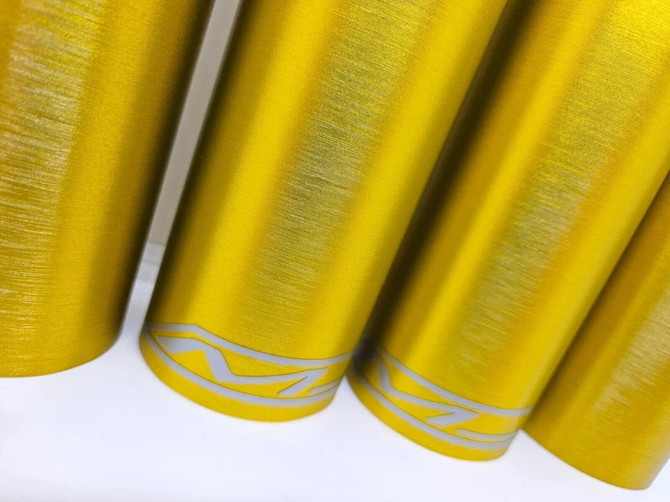 Fundas gráficas para horquilla calcomanías amarillas cepilladas gráficos CERO FX FXS DSR S Foto 3 de 4