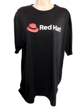 Black Red Hat Lady Women's Society Size XL T-Shirt Short Sleeve Top