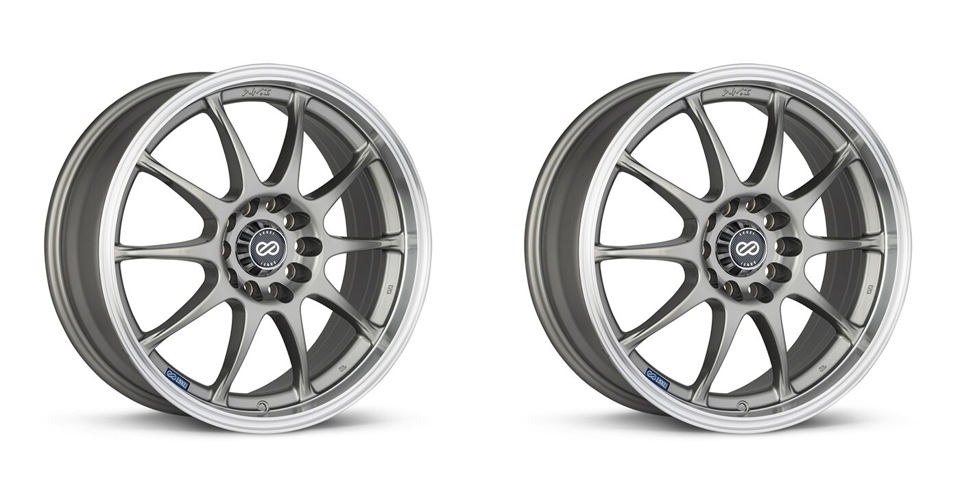 16x7.0 Enkei J10 4x100/108 42mm Offset 72.62mm Bore Dia Matte Black w/ Machined Lip Wheel main image 0