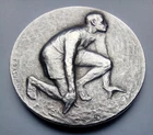 1900's RUNNING RACE FRENCH TRACK AND FIELD AWARD MEDAL by FELIX RASUMNY