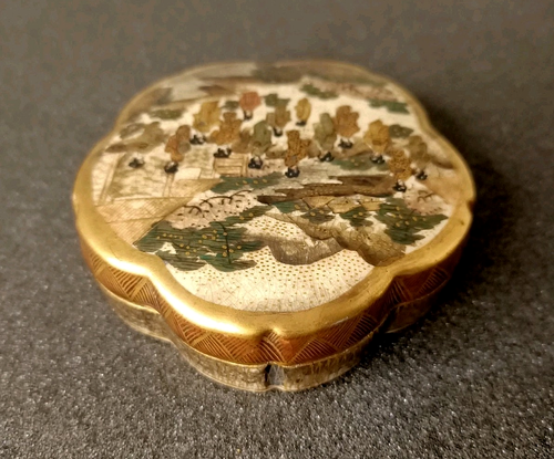 Ancienne Boîte Japonaise En Céramique De Satsuma Signé. - Picture 14 of 24