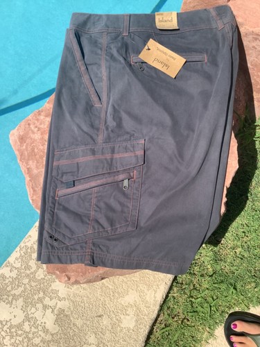 ISLAND by BASIC OPTIONS Men’s Gray Dude Shorts Size 42 - Picture 3 of 4