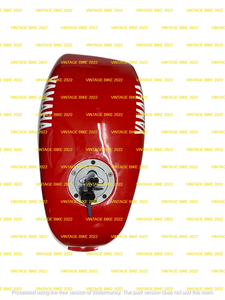 Yamaha Ysr 50 80 Ysr50 Ysr80 1989 стальной бак белый и красный с крышкой и краном/ПОДХОДИТ ДЛЯ - Изображение 3 из 4