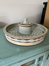 Vintage Ceramic Chips And Dip Spinner MCM